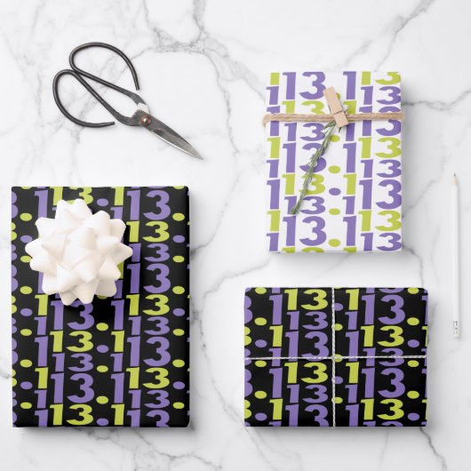 13.1 Halbmarathon-Wrapping Paper Geschenkpapier Set (Vorderseite)