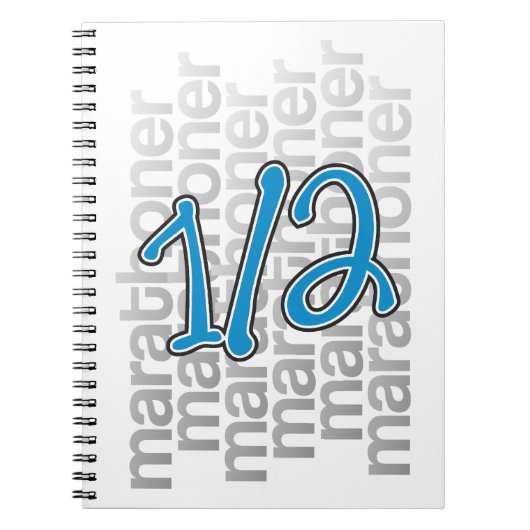 13,1 HalbmarathonNotebook Notizblock (Vorderseite)