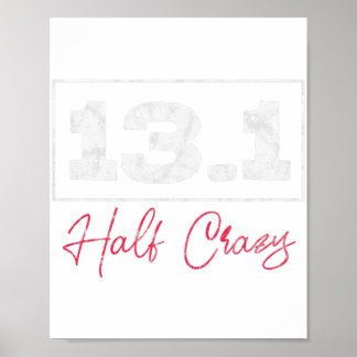 13.1 Halbwahnsinnige Halbmarathonläuferdistar Poster