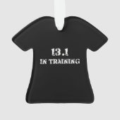 13,1 im Training Halbmarathon Lauf - Joggen Ornament (Rückseite)