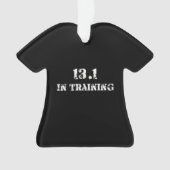 13,1 im Training Halbmarathon Lauf - Joggen Ornament (Vorderseite)