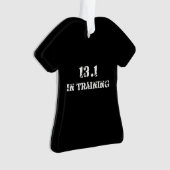 13,1 im Training Halbmarathon Lauf - Joggen Ornament (Vorderseite)