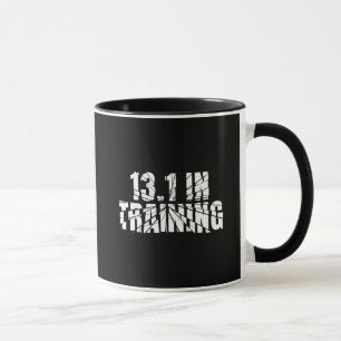 13.1 in Training Halbmarathon Laufen gebrochen Wor Tasse