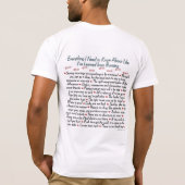 13,1 Laufende Leben-Lektionen T-Shirt (Rückseite)