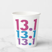 13.1 Marathonläufer - Halbmarathonlauf Thema Pappbecher (Rückseite)