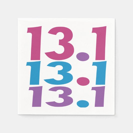 13.1 Marathonläufer - Halbmarathonlauf Thema Serviette (Vorderseite)