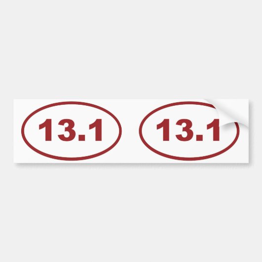 13,1 Maronen rot Autoaufkleber (Vorne)