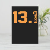 13.1 Meilen Lauf der Halbmarathonläuferin Lover Dankeskarte (Stehend Vorderseite)