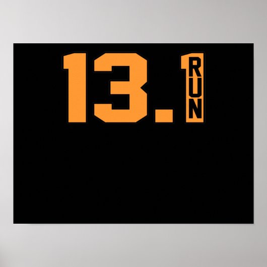 13.1 Meilen Lauf der Halbmarathonläuferin Lover Poster (Vorne)