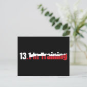 13.1. Training Abstrakter Halbmarathonlauf Postkarte (Stehend Vorderseite)