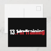 13.1. Training Abstrakter Halbmarathonlauf Postkarte (Vorne/Hinten)