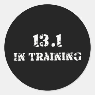 13.1. Training Halbmarathon Race - Lauf Runder Aufkleber