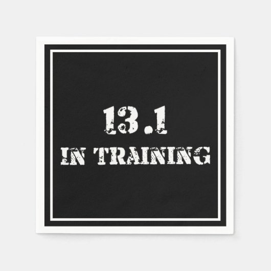 13.1. Training Halbmarathon Race - Lauf Serviette (Vorderseite)