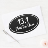 13.1 und Fertiger Oval-Aufkleber für den Halbmarat Ovaler Aufkleber (Umschlag)