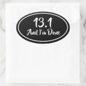 13.1 und Fertiger Oval-Aufkleber für den Halbmarat Ovaler Aufkleber (Tasche)