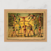 13 Acrobats Old Circus Poster auf Tshirts Postkarte (Vorderseite)