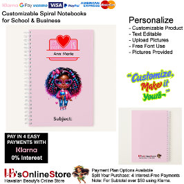 13 African American Girl Writing Supplies Students Notizblock