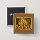 13 Akrobat-altes Zirkus-Plakat auf T-Shirts Button (Vorne & Hinten)