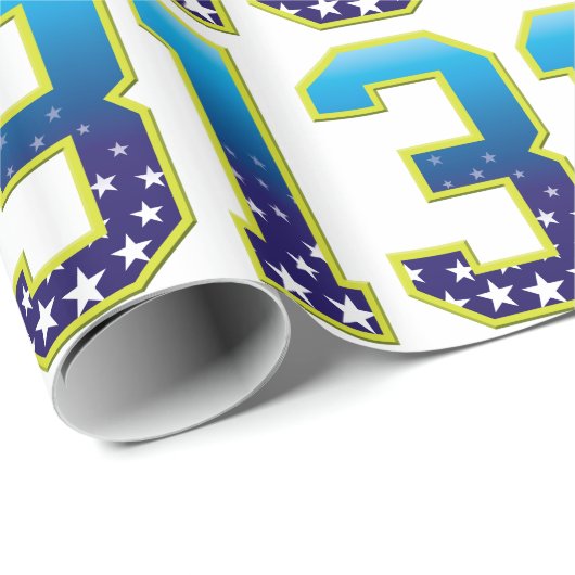 13 Alters-Stern Geschenkpapier (Rolleneckpunkt)