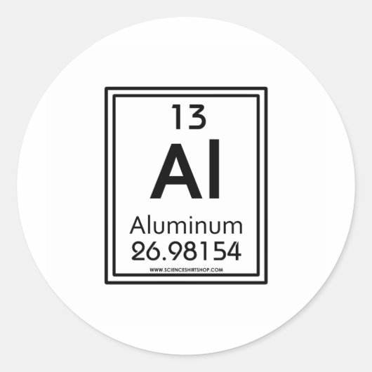 13 Aluminium Runder Aufkleber (Vorderseite)