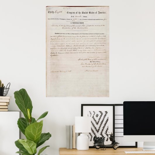 13. Änderung der Verfassung der Vereinten Staaten Poster (Heimbüro)