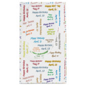 13. April Geburtstagsgeschenktasche Kleine Geschenktüte (Rückseite)