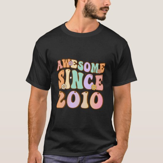 13 Awesome Since 2010 13Th N T-Shirt (Vorderseite)