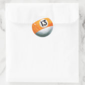 13 Ball Runder Aufkleber (Tasche)