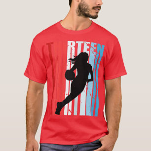 13. Basketball Geburtstag Retro Vintag gestört T-Shirt
