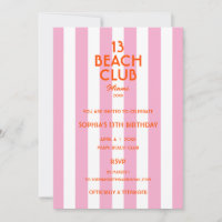 13 Beach Club Cabana Streifen 13. Geburtstagsfeier