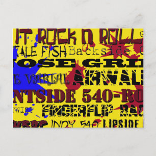 13.Beliebte Skateboard-Tricknamen Postkarte