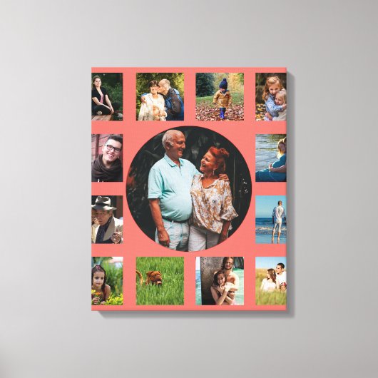 13 Bildfamilie - Instagram Collage Leinwanddruck (Vorderseite)