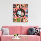 13 Bildfamilie - Instagram Collage Leinwanddruck (Insitu (Wohnzimmer))