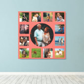 13 Bildfamilie - Instagram Collage Leinwanddruck (Insitu (Holzboden))