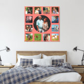13 Bildfamilie - Instagram Collage Leinwanddruck (Insitu (Schlafzimmer))