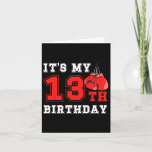 13. Boxing Geburtstagsparty Dreizehnjähriger Boxer Karte
