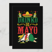 13.Cinco De Mayo Drinko De Mayo Tequila trinken a Save The Date (Vorne/Hinten)