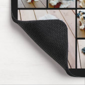 13 Collage Monogramm schwarz - Farbe bearbeiten Mousepad (Ecke)