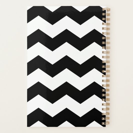 13 Collage Monogramm schwarz - Farbe bearbeiten Planer (Rückseite)