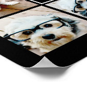 13 Collage Monogramm schwarz - Farbe bearbeiten Poster (Ecke)