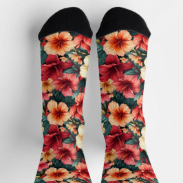 13 Crew-Socken mit Blumenmuster Socken