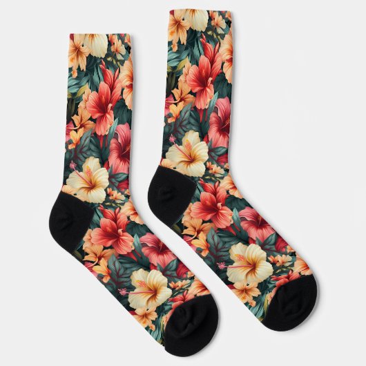 13 Crew-Socken mit Blumenmuster Socken (Rechts)