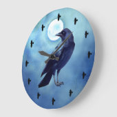 13-Crows Blue Acrylic Wall Clock Große Wanduhr (Winkel)