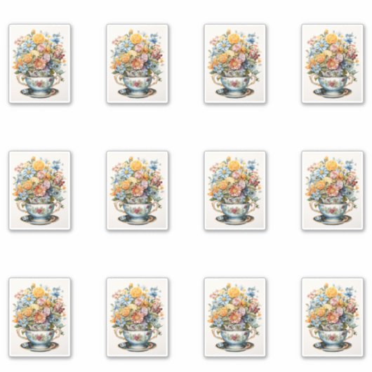 13 Cup der Blume Aufkleber (Vorderseite)
