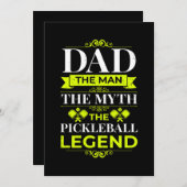 13.Dad The Man The Myth The Pickleball Legend Save The Date (Vorne/Hinten)