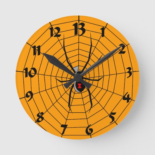13 Dreizehnstündige Spideruhr Runde Wanduhr (Vorderseite)