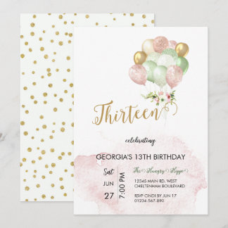 13. Einladung Pink Silver Geburtstag Einladung