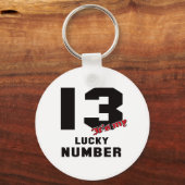 13 Es ist meine Glückszahl Schlüsselanhänger (Vorderseite)