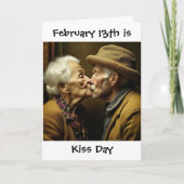 13. Februar ist Kiss Day Karte (Vorderseite)