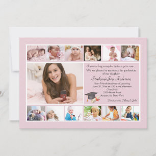 13 Foto Abschluss Collage (Benutzerdefiniert) Einladung